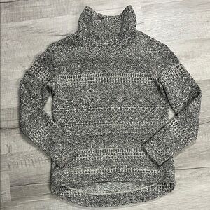 Columbia Black & Gray Marled Knit Crew Sweater